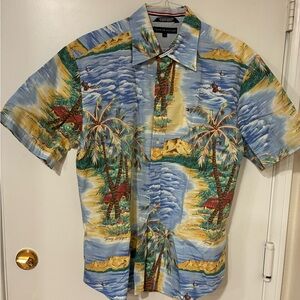 Tommy Hilfiger Button Down Collar Multicolor Hawaiian Shirt